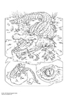 Dibujo para colorear cocodrilo
