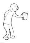 Dibujo para colorear colecta de dinero