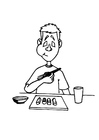 Dibujo para colorear comer sushi