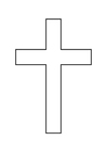 Dibujo para colorear cruz