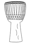 Dibujo para colorear djembé