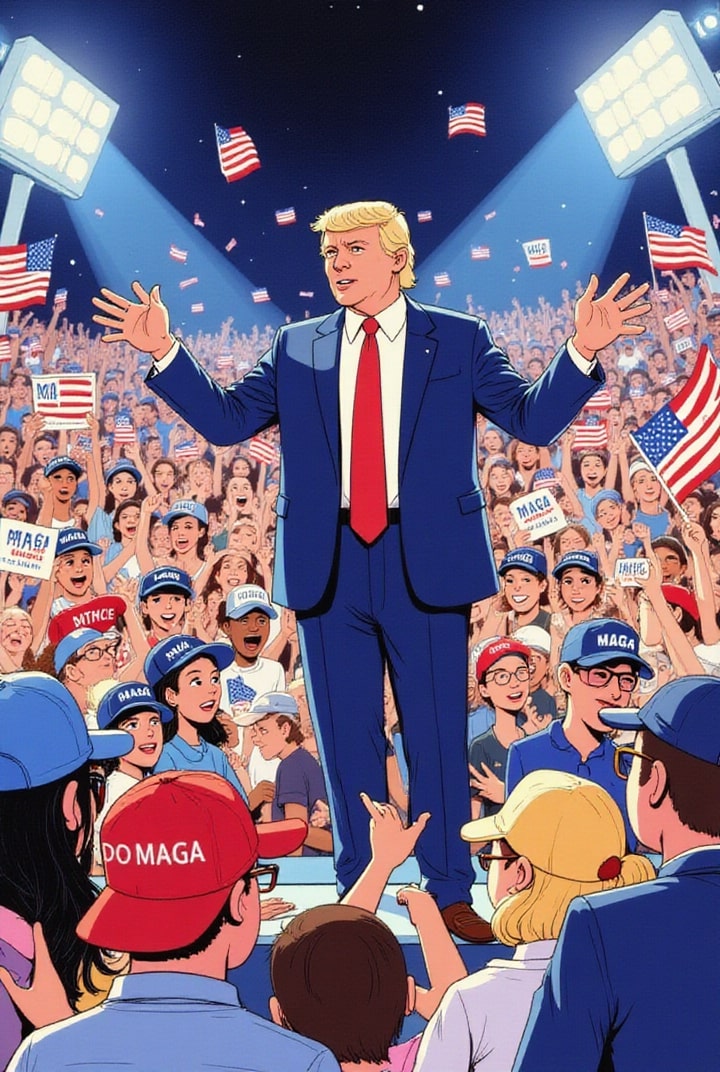 Imagen Donald Trump en una reuniÃ³n
