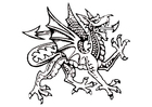 Dibujo para colorear dragón