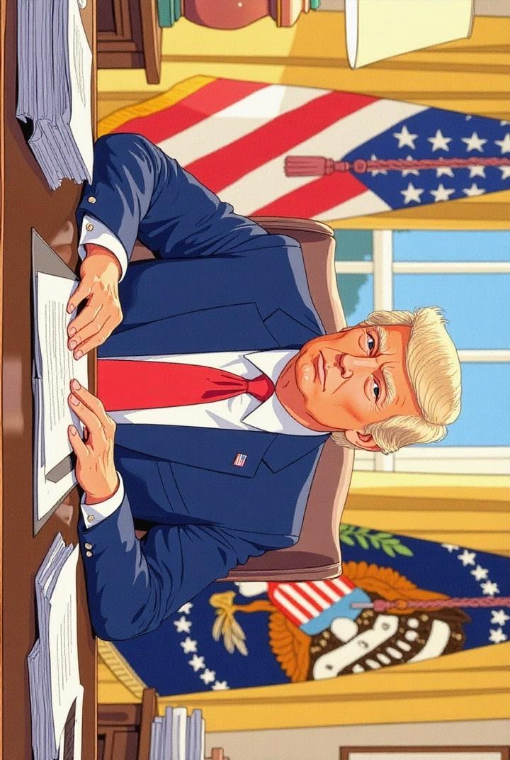 El presidente Trump en la Oficina Oval
