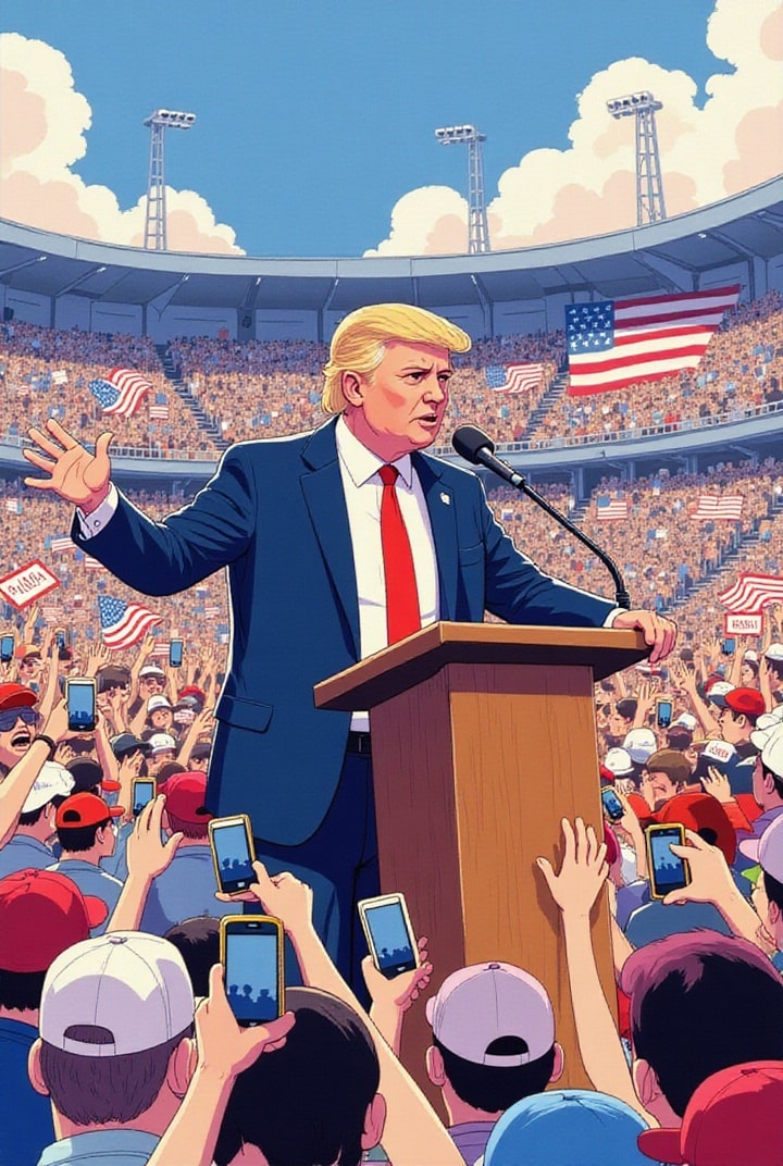 Imagen El presidente Trump en una reuniÃ³n