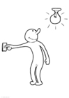 Dibujo para colorear encender la luz