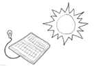 Dibujo para colorear energÃ­a solar