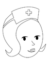 Dibujo para colorear enfermera