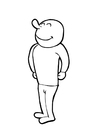 Dibujo para colorear erguido