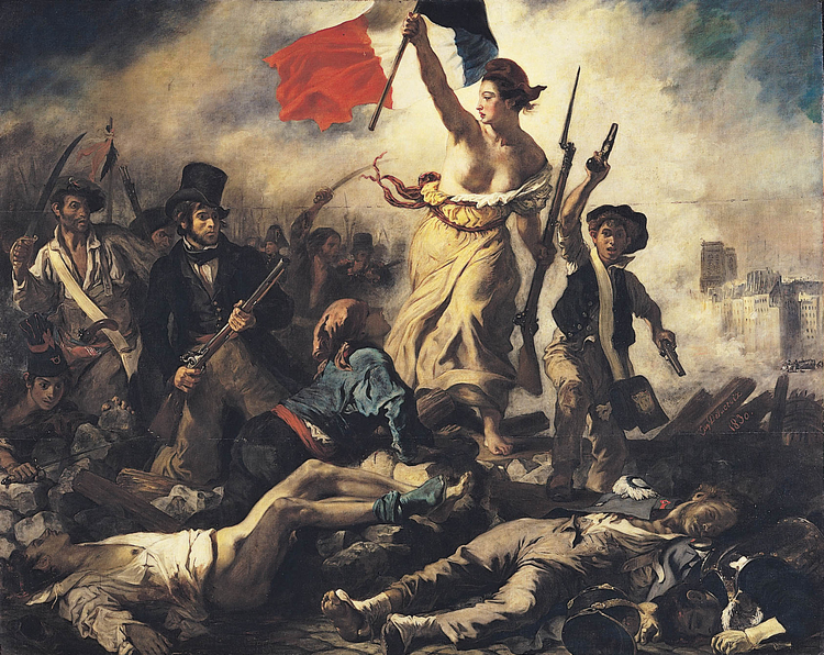 Imagen Eugene Delacroix - La libertad guiando al pueblo - RevoluciÃ³n francesa