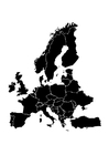 Dibujo para colorear europa