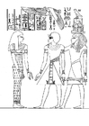 Dibujo para colorear faraón amenophis iii