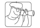 Dibujo para colorear fotógrafo