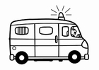 Dibujo para colorear furgoneta de policÃa