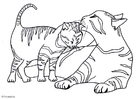 Dibujo para colorear gatitos