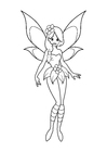 Dibujo para colorear hada