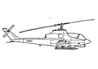 Dibujo para colorear helicóptero cobra