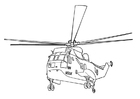 Dibujo para colorear helicóptero de rescate