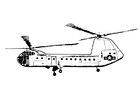 Dibujo para colorear helicóptero