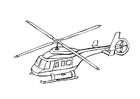 Dibujo para colorear helicóptero