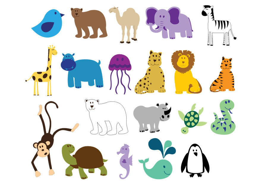 Imagen iconos de animales