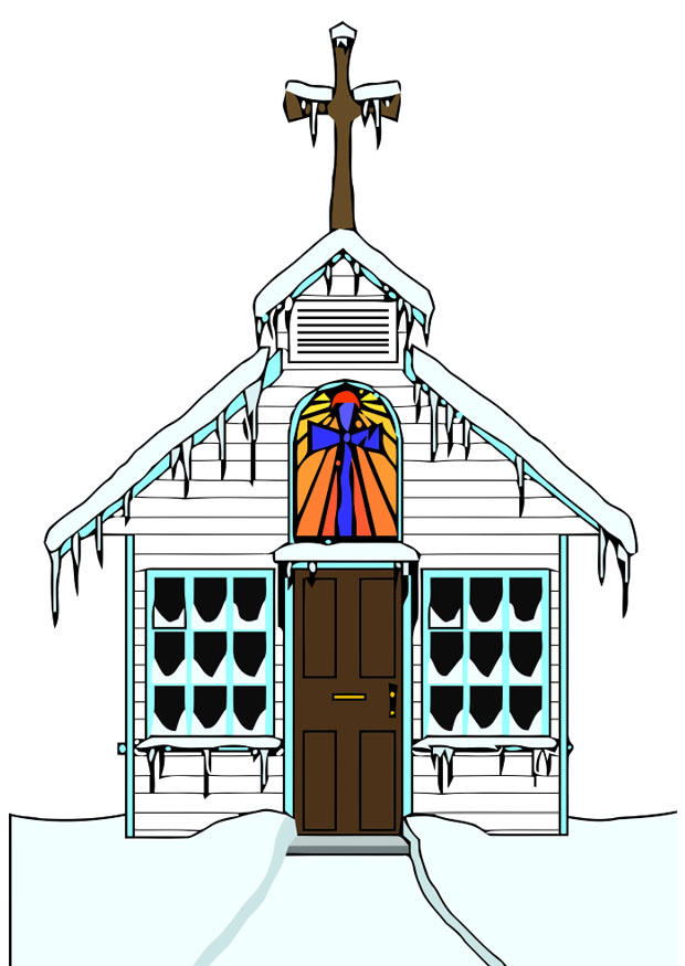 Imagen iglesia en invierno