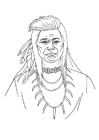 Dibujo para colorear indio