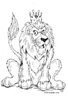 Dibujo para colorear león