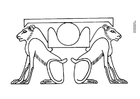 Dibujo para colorear leones del horizonte