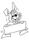 Dibujo para colorear conejo de pascua