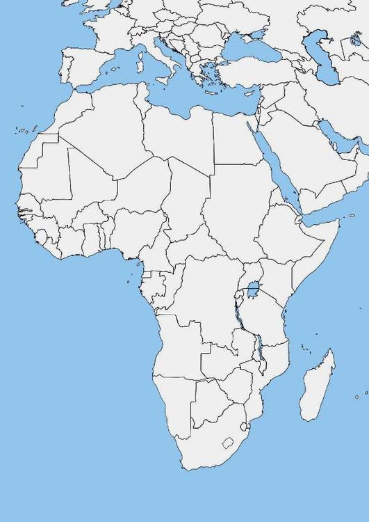 Mapa en blanco de Ãfrica