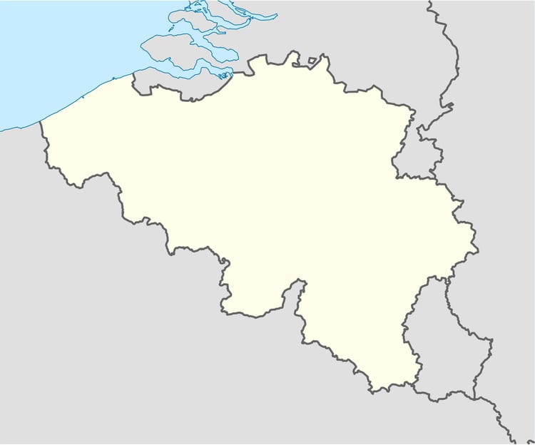 Imagen mapa en blanco de BÃ©lgica