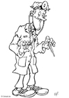 Dibujo para colorear mÃ©dico