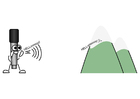 Imagen micrÃ³fono - eco en las montaÃ±as