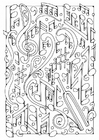Dibujo para colorear música