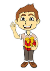 niño con regalo 
