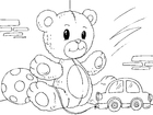 Dibujo para colorear osito de peluche