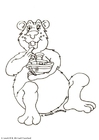 Dibujo para colorear oso