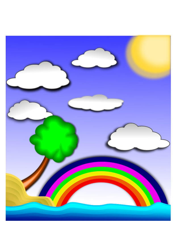 Imagen paisaje de arcoiris