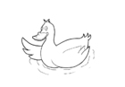 Dibujo para colorear pato