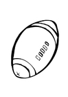 Dibujo para colorear pelota de rugby
