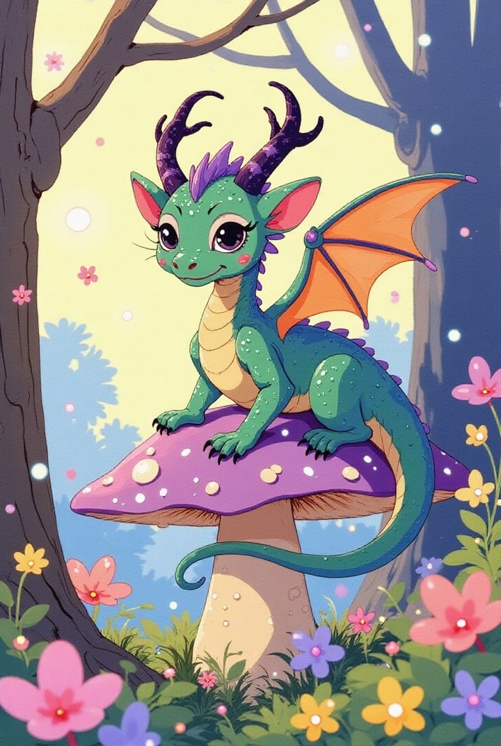 Imagen PequeÃ±o dragÃ³n en el bosque