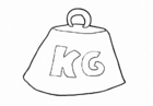 Dibujo para colorear pesa