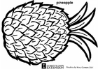 Dibujo para colorear piña