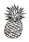 Dibujo para colorear piña