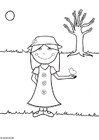 Dibujo para colorear primavera