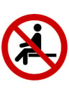 Imagen prohibido sentarse