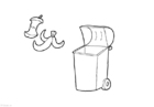 Dibujo para colorear residuos orgÃ¡nicos
