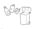 Dibujo para colorear residuos sÃ³lidos