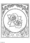 Dibujo para colorear rosas